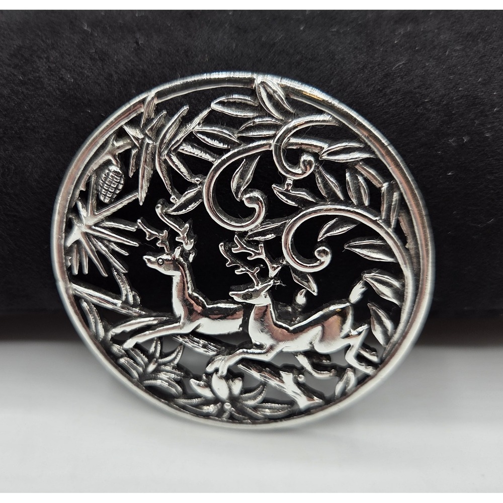 Vintage Sarah Coventry Brooch Women Silver Leaping Deer‎ Vintage Pendant Pin